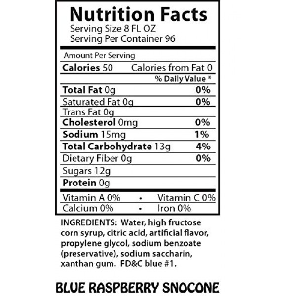 Snow Cone Syrup Gallons W/Pumps Blue Raspberry-Grape-Cherry-Str