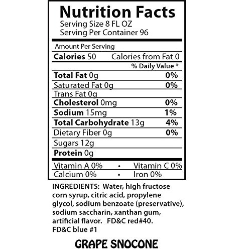 Snow Cone Syrup Gallons W/Pumps Blue Raspberry-Grape-Cherry-Str