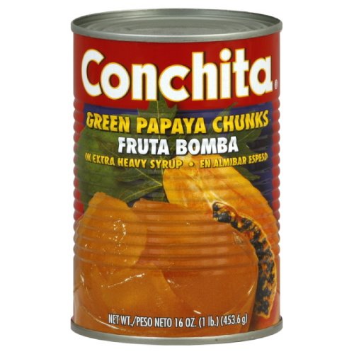 Conchita Green Papaya Chunk In Syrup, 16-Ounce Pack Of 6