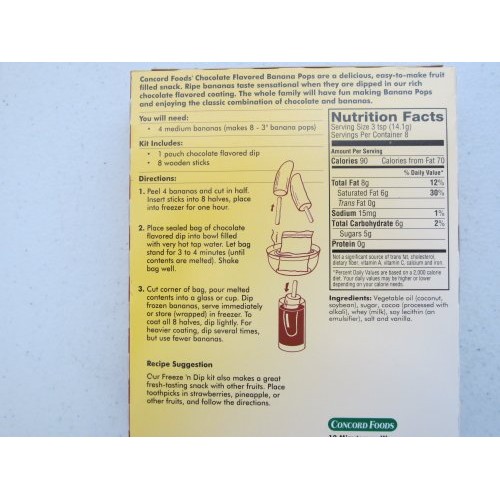 Chocolate Banana Pops Kit Makes 8 Total Pops