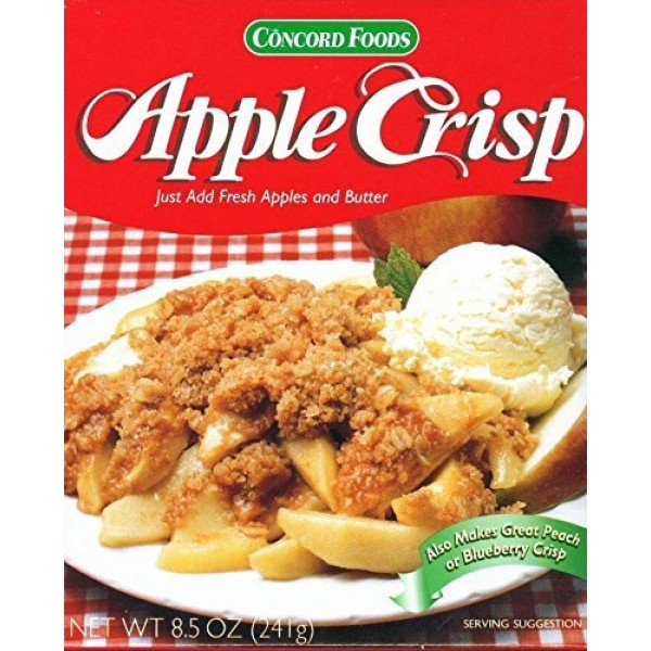 Concord Foods Apple Crisp Baking Mix Pack of 2 8.5 oz Boxes
