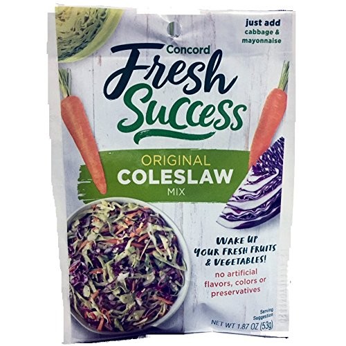 Concord Foods Coleslaw Mix, 1.87 Ounce Pouches Pack Of 12