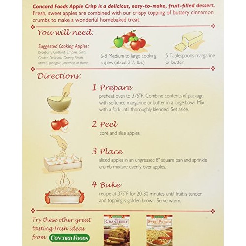 Concord Foods Apple Crisp Mix Value Pack Of 6 Boxes