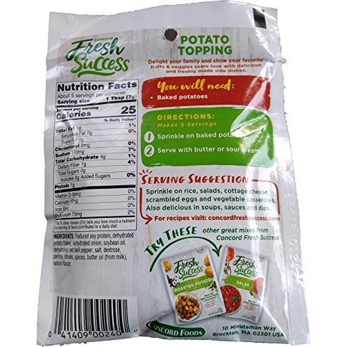 Concord Foods Original Potato Topping Pack Of 4 1.1 Oz Packets