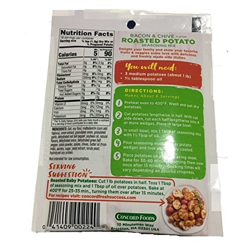 Concord Foods Roasted Potato Bacon &Amp; Chive Seasoning Mix 1.25Oz