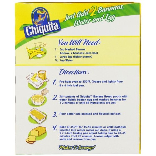 Chiquita Banana Bread Mix, 13.7 Oz. Pack Of 12