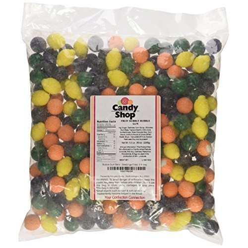 Bubble Gum Balls - Seedlings Filled, Fruit Dubble Bubble, 5 Lb Bag