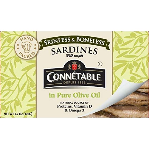 Connetable Skinless And Boneless Sardines In Pure Olive Oil, 4.2