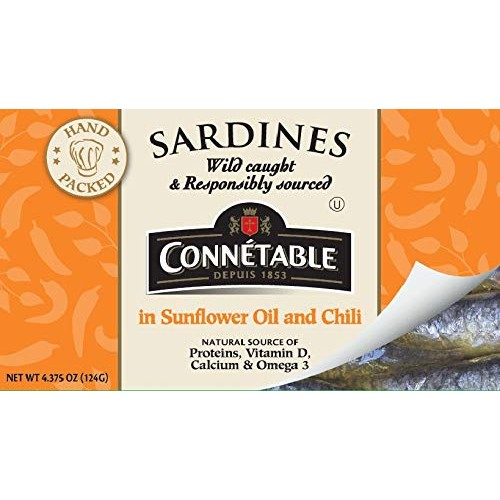 Sardines | Connetable | Sardines In Sunflower Oil And Chili | 4.