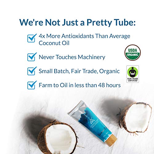Organic Coconut Oil Travel Tube - New Packaging | Fair Trade, Or