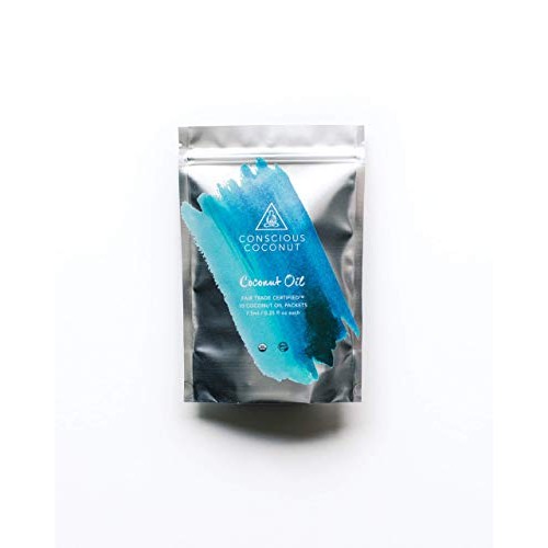 Organic, Fair Trade Coconut Oil Packets - Ten 10 Small Batch,