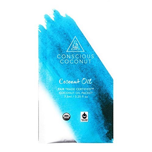 Organic, Fair Trade Coconut Oil Packets - Ten 10 Small Batch,