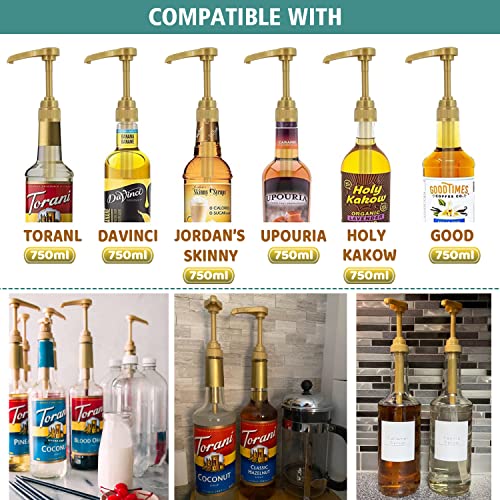 COODUM 3 Packs Coffee Syrup Pump Fits 750Ml Torani, DaVinci, Jor...