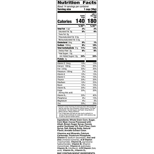 Cookie Crisp, Breakfast Cereal, Chocolate Chip Cookie Taste, 18....