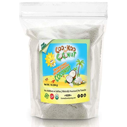 Organic Shredded Coconut Unsweetened, 1 Lb, Fine, Great For Coco
