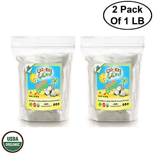 Organic Shredded Coconut Unsweetened, 2 Lbs, Fine Shred, Great F