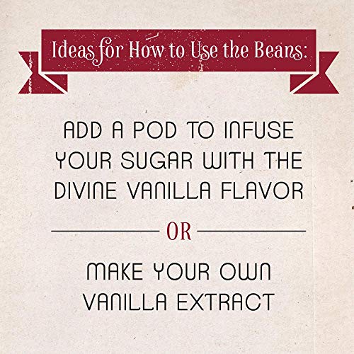 Cook’S, Tahitian Organic Vanilla Beans, Grade A, World’S Finest