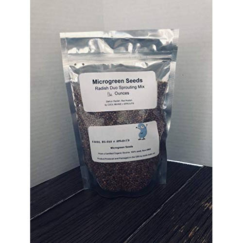 Cool Beans N Sprouts Brand, Radish Duo Sprouting Mix, 1 Pound