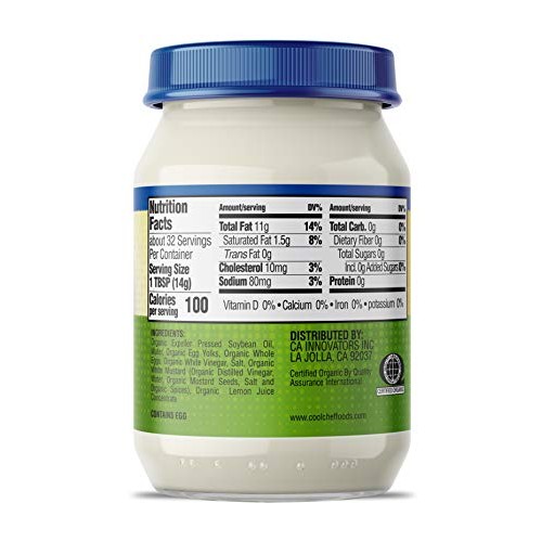 Cool Chef Foods - Organic Mayonnaise - Non-Gmo, Gluten-Free, Ket Cool Chef Foods - Organic Mayonnaise - Non-Gmo, Gluten-Free, Ket