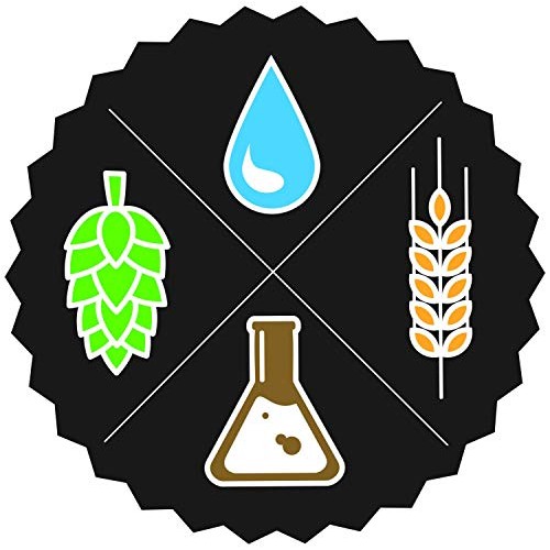 Beer Ingredients Water Hops Malt Yeast Vinyl Sticker 5 Inch,