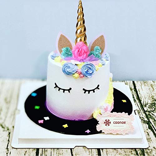 Coonoe, Unicorn Cake Topper,Handmade Party Cake Decoration Suppl