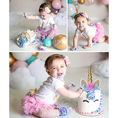 Coonoe, Unicorn Cake Topper,Handmade Party Cake Decoration Suppl