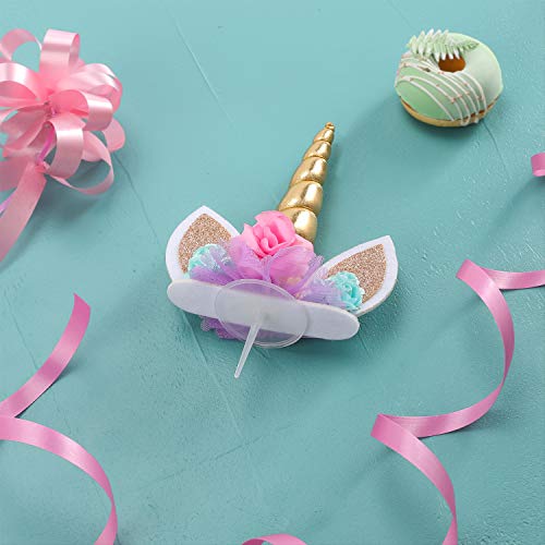 Coonoe, Unicorn Cake Topper,Handmade Party Cake Decoration Suppl