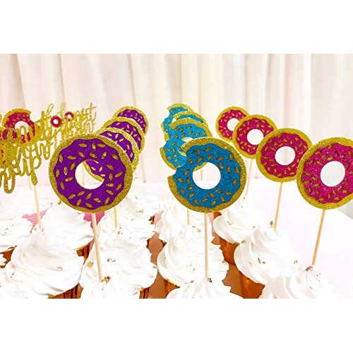 Donut Cupcake Toppers For Donut Grown Up Party Kids Birthday Par