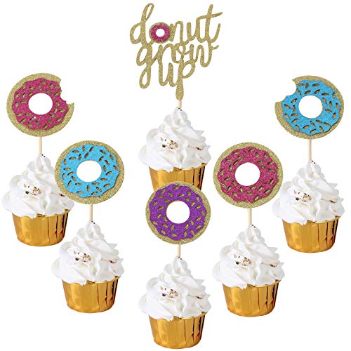 Donut Cupcake Toppers For Donut Grown Up Party Kids Birthday Par