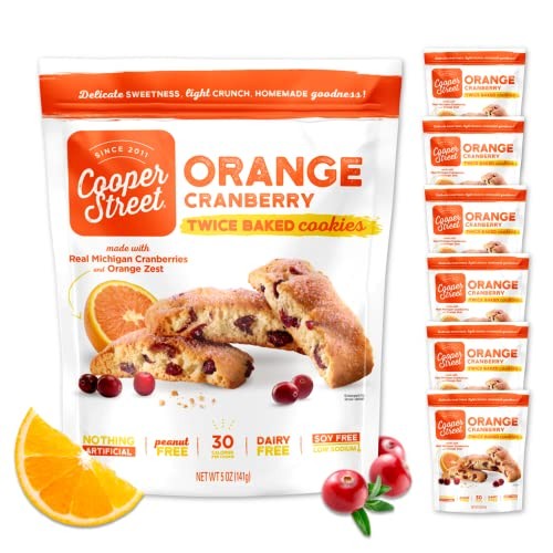 Cooper Street Cookies All Natural Twice Baked Crispy Cookie, Pea...