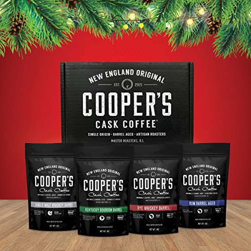 Bourbon &Amp; Whiskey Barrel Aged Coffee - 4 Bag Coffee Set - Single