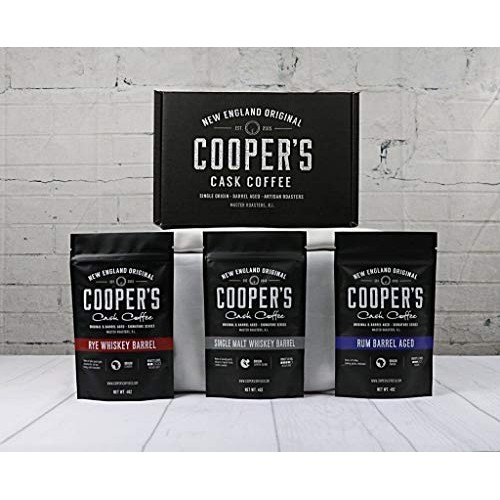 Bourbon Barrel Aged Coffee Whole Bean Set, 3 Bags - Single Origi