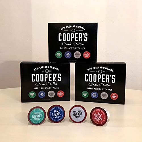 Bourbon Barrel Aged K-Cups Coffee 24Ct Variety Pack Set, Single