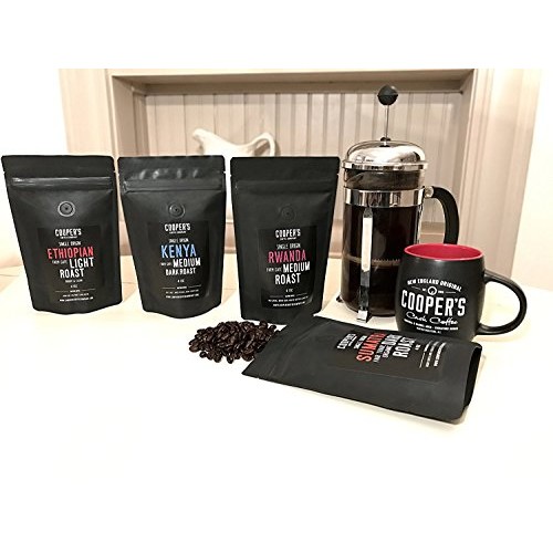Gourmet Coffee Sampler Gift Box Set | Ground Coffee 4 Bags | 1Lb