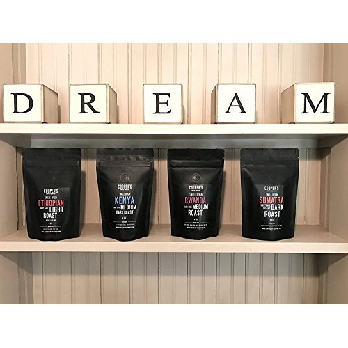 Gourmet Coffee Sampler Gift Box Set | Ground Coffee 4 Bags | 1Lb