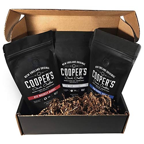Whiskey &Amp; Rum Barrel Aged Coffee Bean Box Set - Ground - 3 Bags