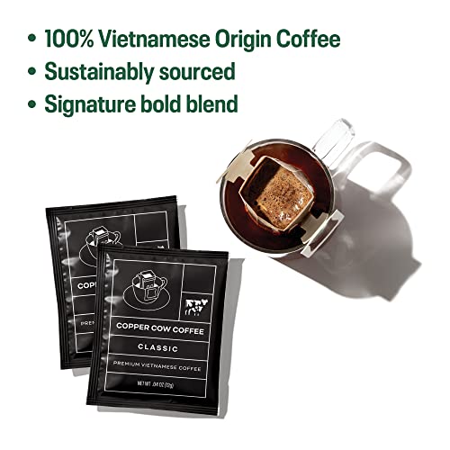 Copper Cow Coffee Vietnamese Pour Over Coffee with Sweetened Con...