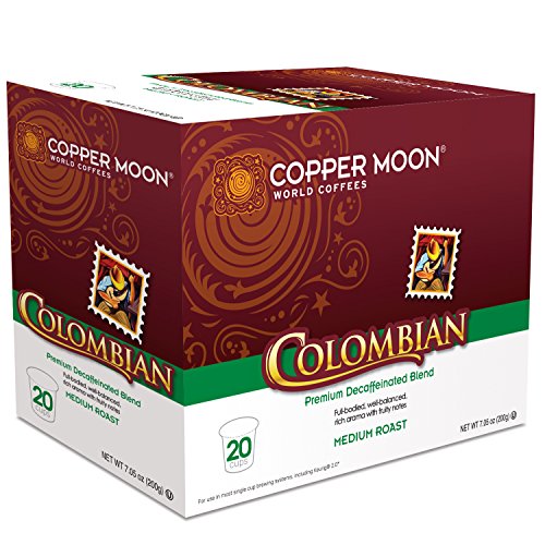 Copper Moon Decaf Single Cups For Keurig K-Cup Brewers Colombian