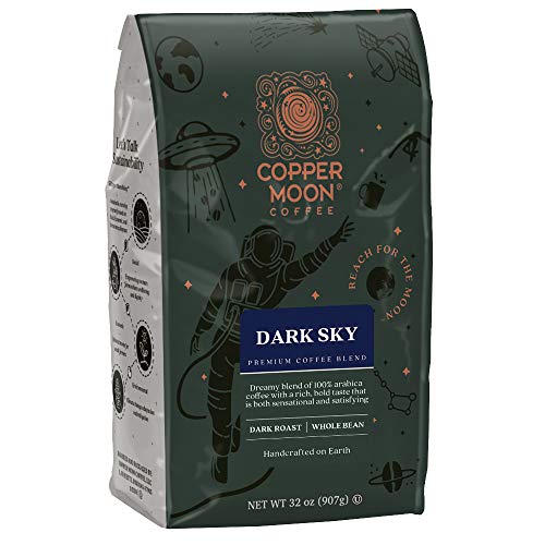 Copper Moon Dark Sky Blend, Dark Roast Coffee, Whole Bean, 2 Pou
