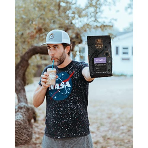 Copper Moon Whole Bean Coffee, Dark Roast, Sumatra Blend, 2 Lb