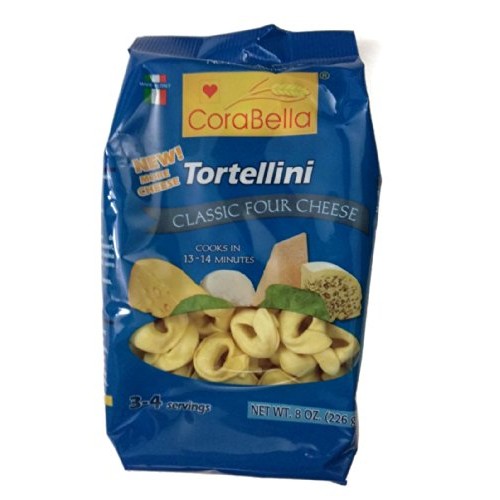 Corabella Four Cheese Tortellini Pasta, Classic Four Cheese, 8-O