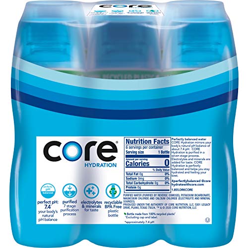 Core Hydration Nutrient Enhanced Water, .5 L Bottles, 6 Pack