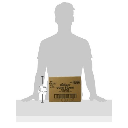 Kellogg’S, Corn Flakes Crumbs, Fat-Free, 21 Oz Boxpack Of 12