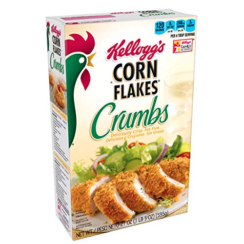 Kellogg’S, Corn Flakes Crumbs, Fat-Free, 21 Oz Boxpack Of 12