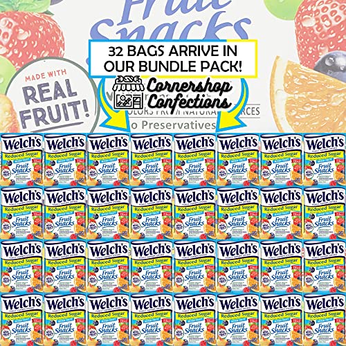 Welchs Reduced Sugar Mixed Fruit Fruit Snacks 32 Pouch Bulk Pac...