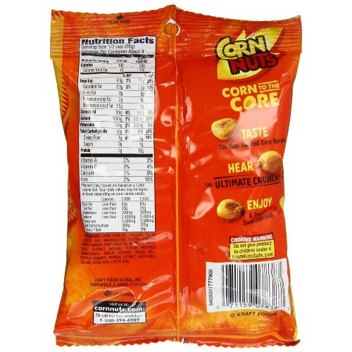 Corn Nuts Flavored Snack, Nacho, 4 Ounce Pack Of 12