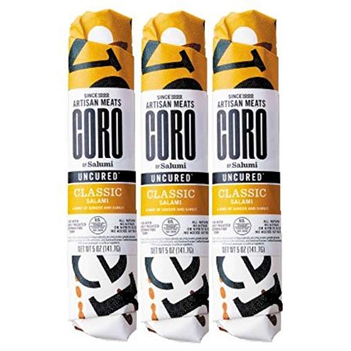 Coro By Salumi, Uncured Classic Piccolo Salami, 3 Pk
