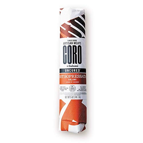 Coro By Salumi, Uncured Hot Sopressata Piccolo Salami, 3 Pk