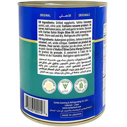 Cortas Baba Ghanoush Eggplant Dip 29 Ounce Net Weight