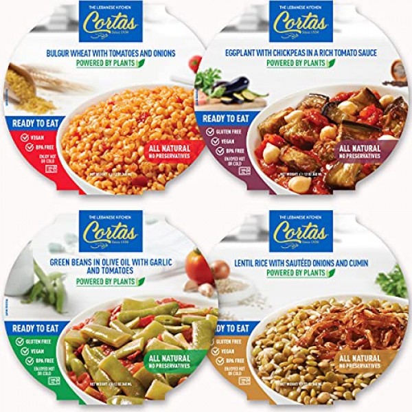 Cortas - Ready to Eat Lebanese Recipe Meals 4 in 1 PACK, Varie...